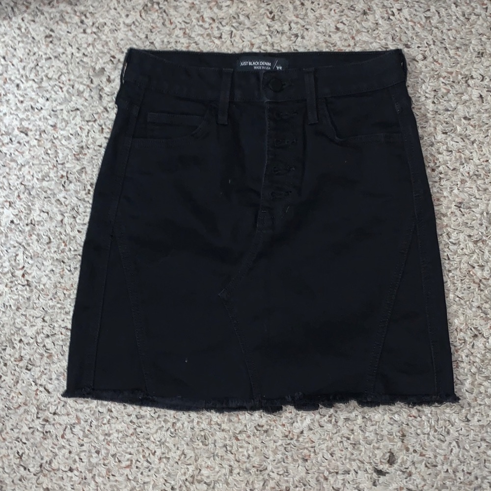 black jean skirt